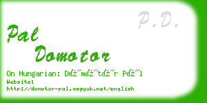 pal domotor business card